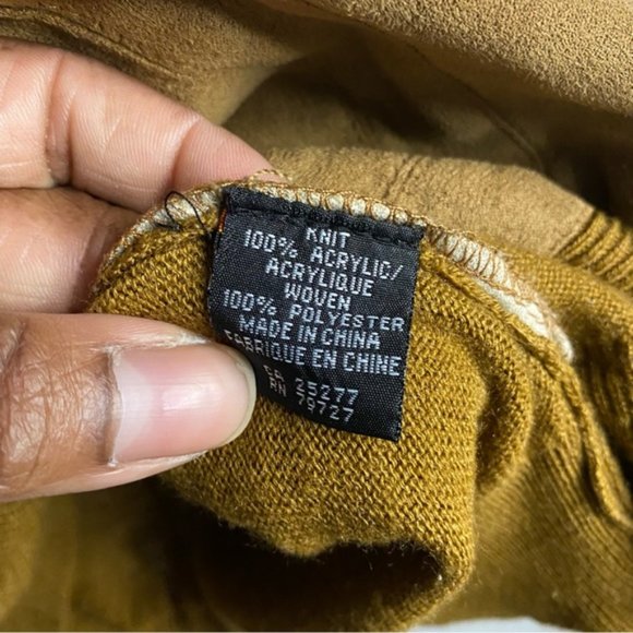 Cigliano Collezione Italy Men's Camel Color Block 1/4 Zip Pullover - Picture 6 of 9